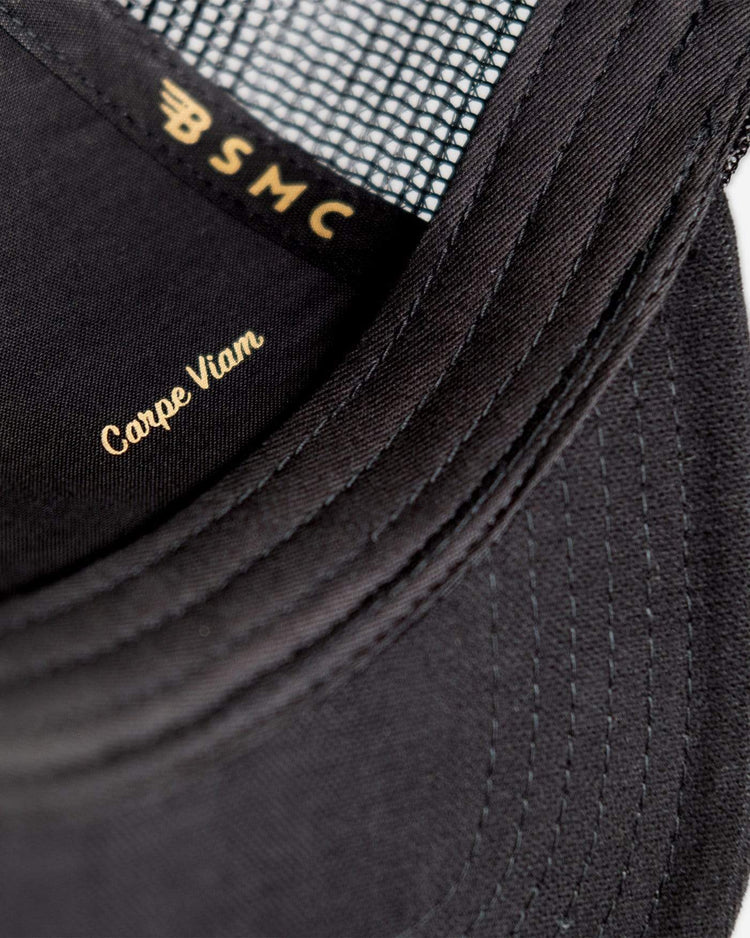 BSMC Spanners Cap - Black & Gold, inside logos