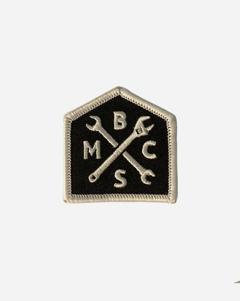 Bike Shed Moto Co. Logo Spanners Patch - Black, front