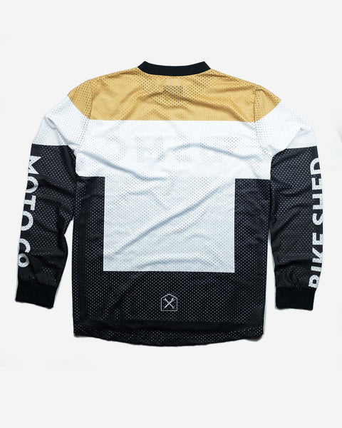 Motorcycle Wing Race Jersey - Gold, back
