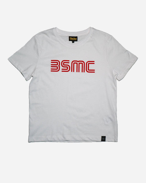 BSMC Logo Women's '77 T Shirt - White/Red, front