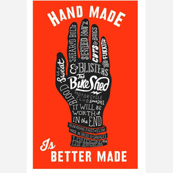BSMC x Dave Buonaguidi - Motorcycle Pulled "Handmade Is Better Made" Print, front
