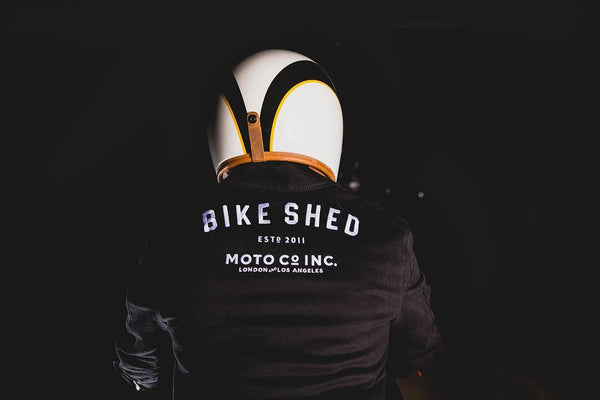 black motorcycle helmet club BSMC x Hedon Club Classic Motorcycle Helmet DOT