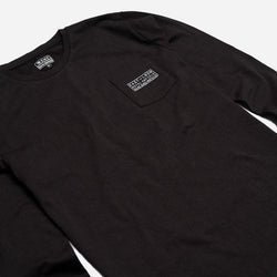 BSMC x Royal Enfield Headlight LS T Shirt - Black, side on close up