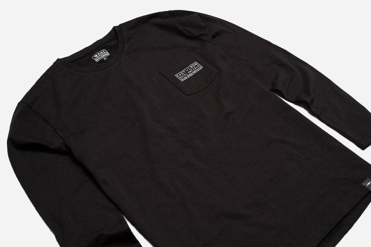 BSMC x Royal Enfield Headlight LS T Shirt - Black, side on close up