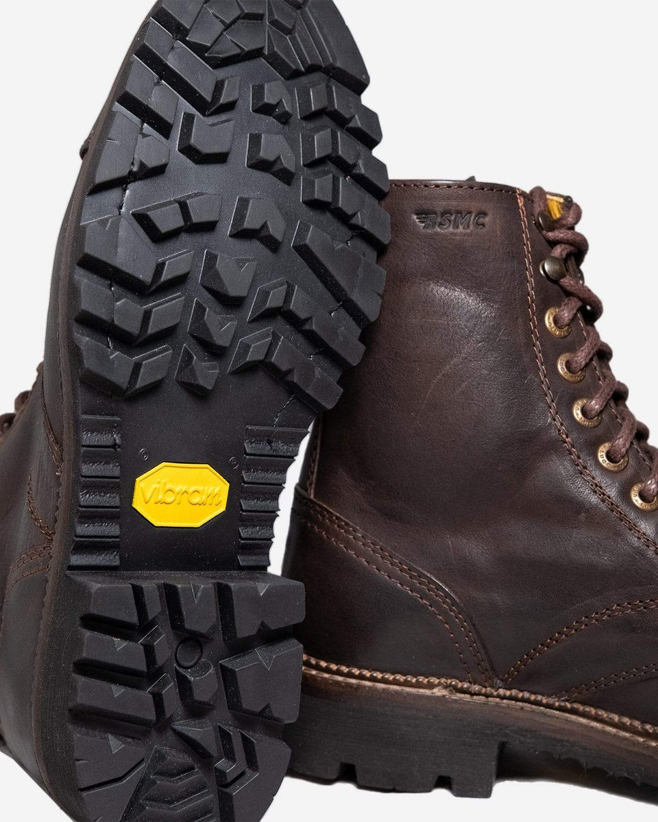 Motorcycle BSMC X Umberto Luce Boot - Coffee Brown, vibram sole