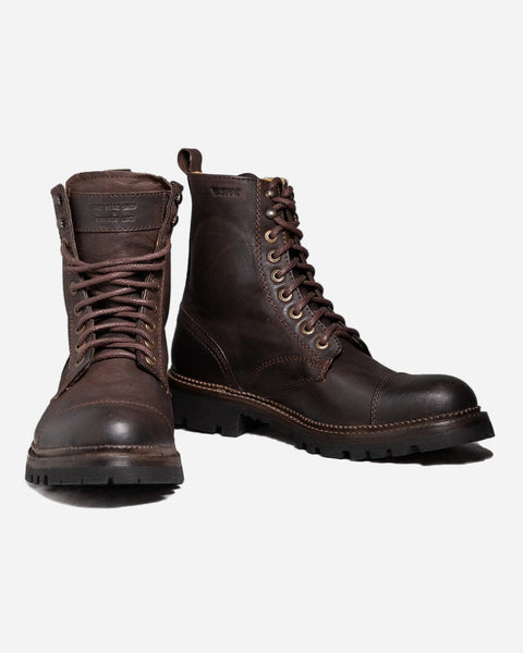 Motorcycle X Umberto Luce Boot - Coffee Brown, front and instep