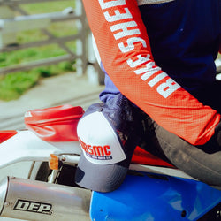 BSMC XR Race Jersey - WHITE/BLUE/RED, sleeve