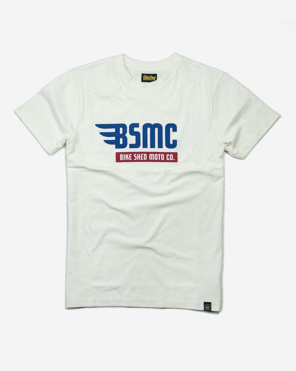 BSMC XT Motorcycle Logo T-Shirt - Off White, front