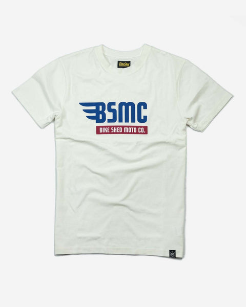 BSMC XT Motorcycle Logo T-Shirt - Off White, front